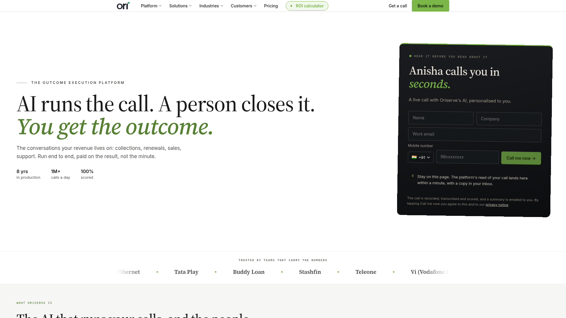 Oriserve screenshot 1