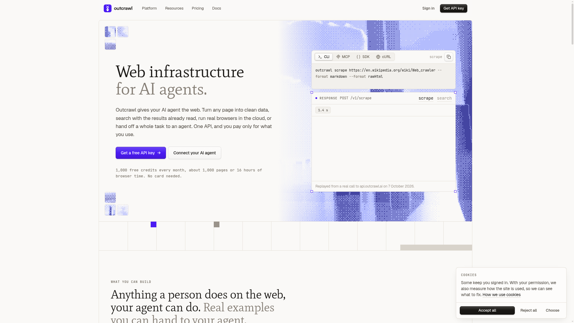 Outcrawl screenshot 1