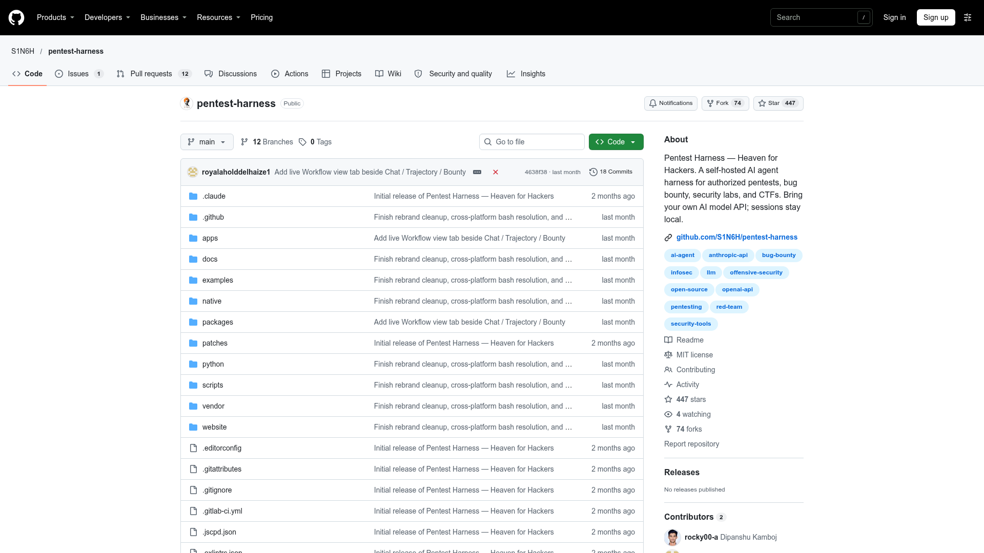pentest-harness screenshot 1