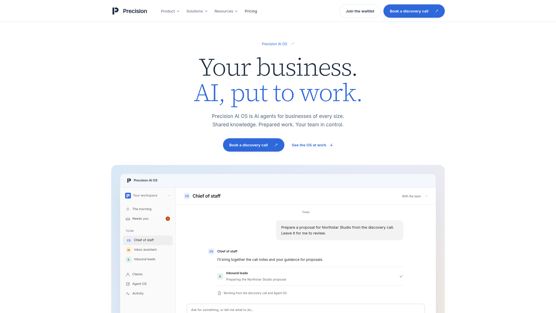 Precision AI OS screenshot 1