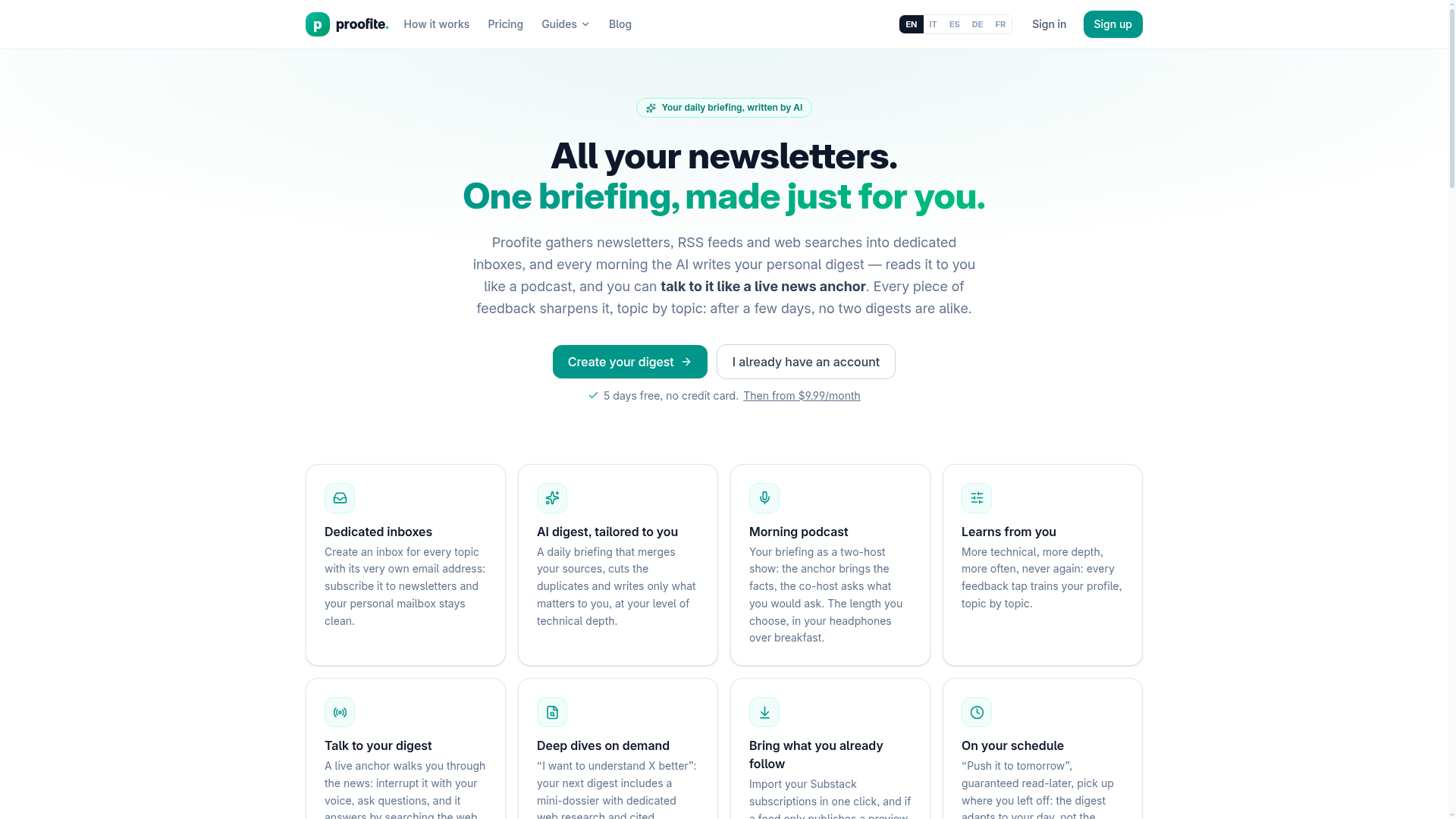 Proofite screenshot 1