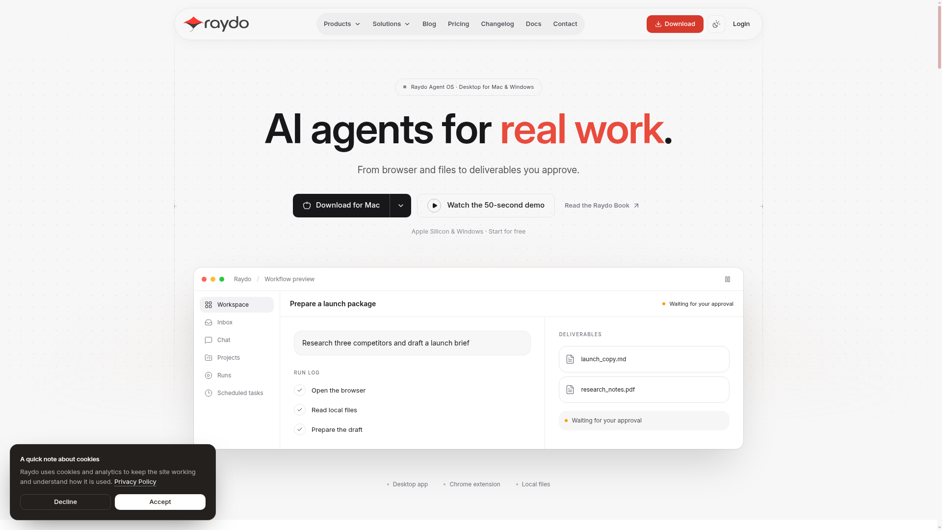 Raydo Agent OS screenshot 1