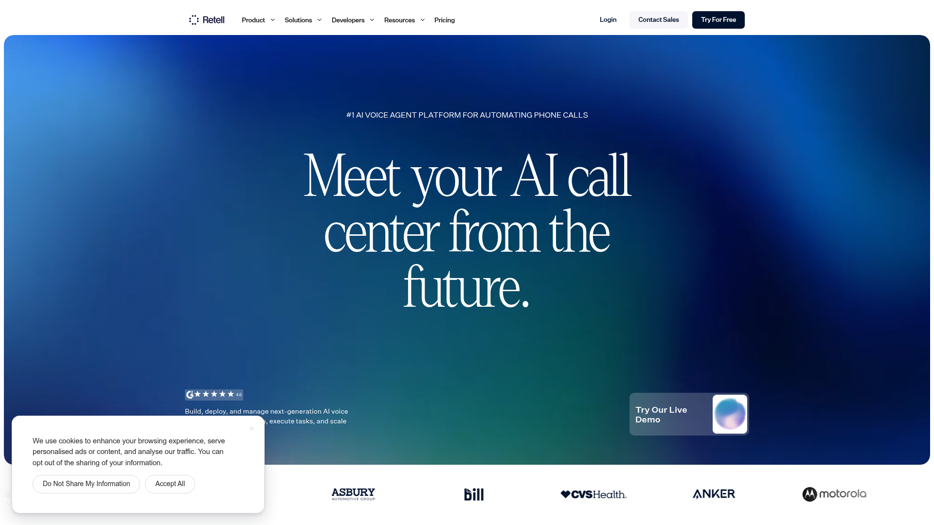 Retell AI screenshot 1