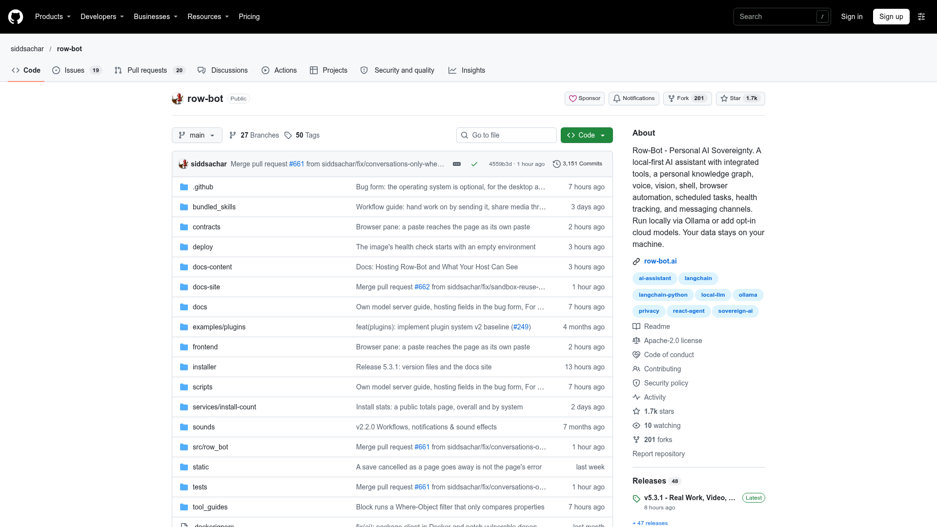 row-bot screenshot 1