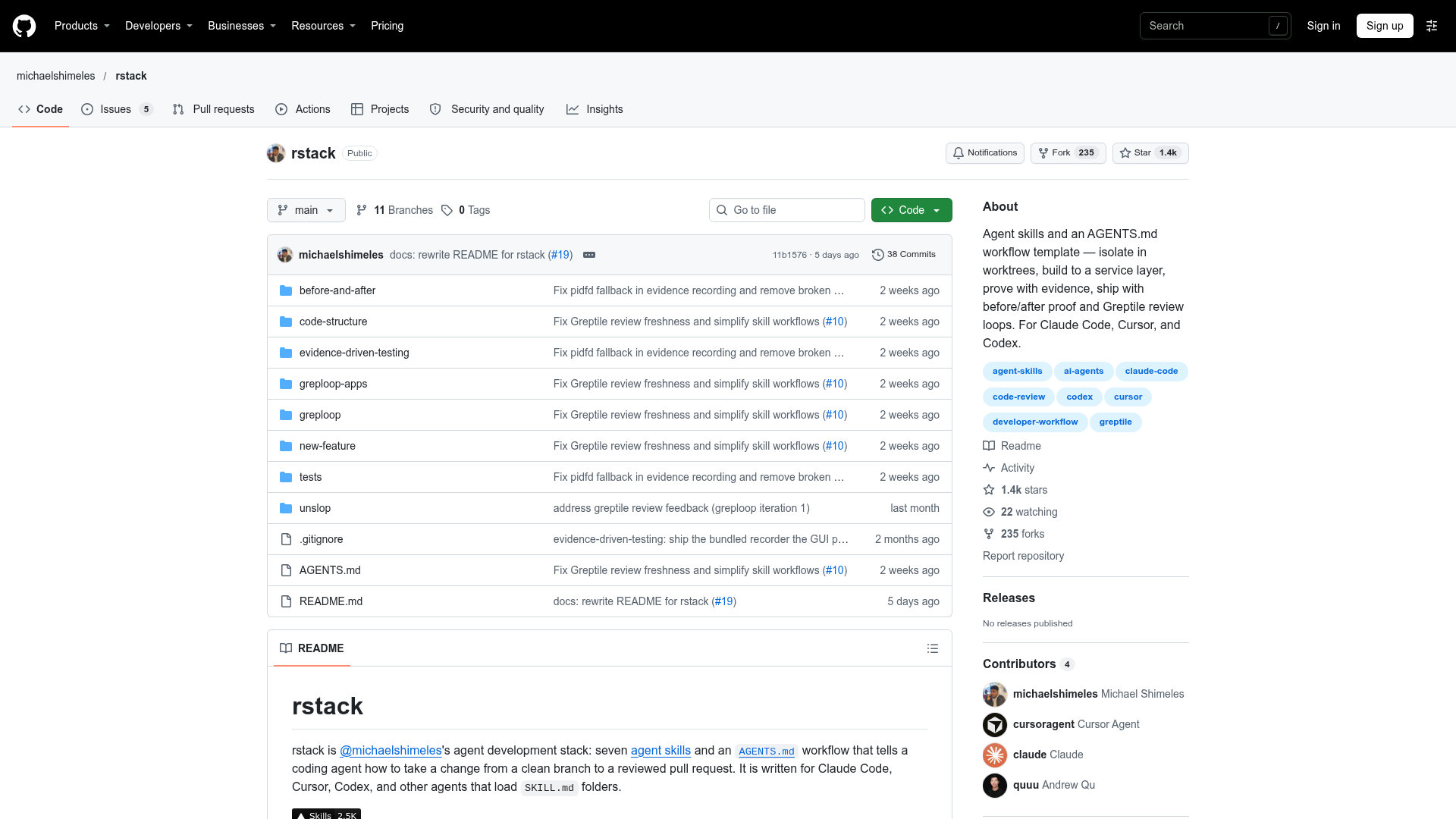 rstack screenshot 1
