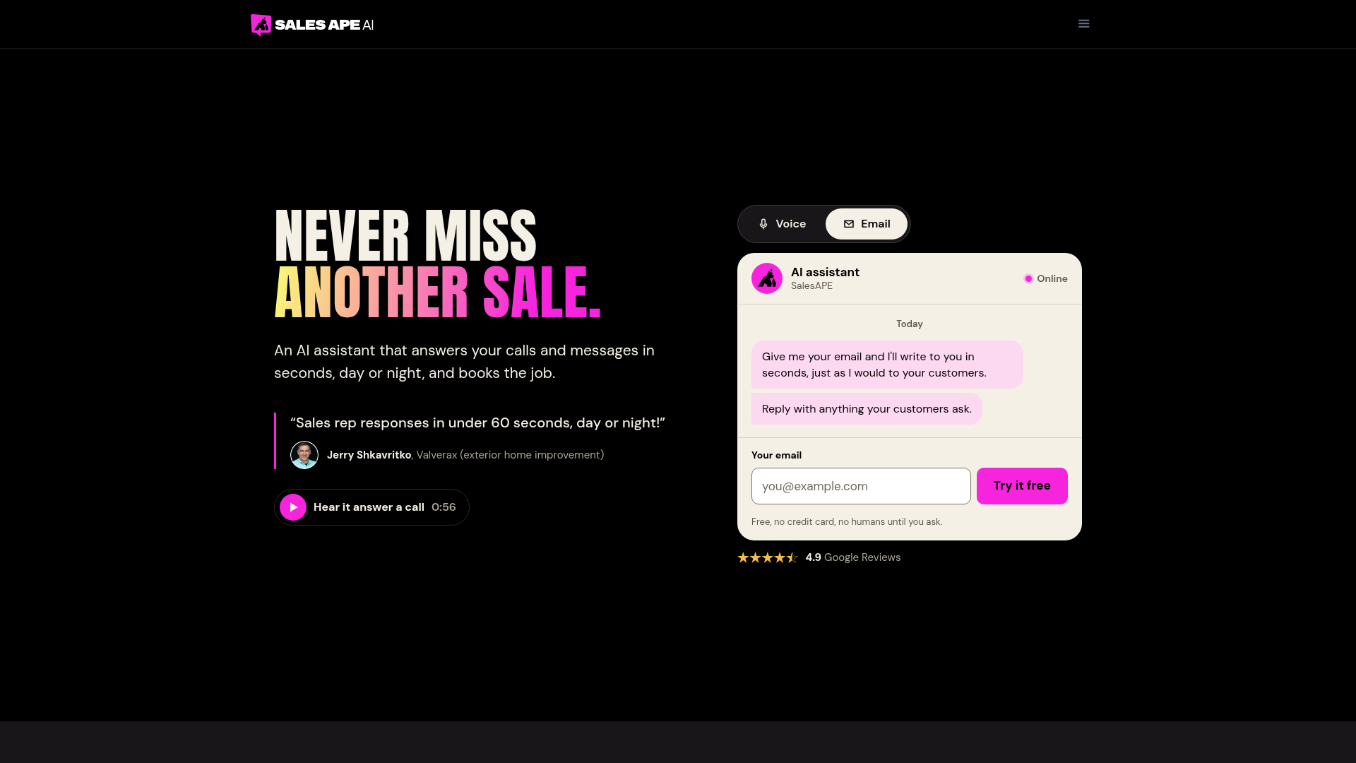 SalesAPE AI screenshot 1