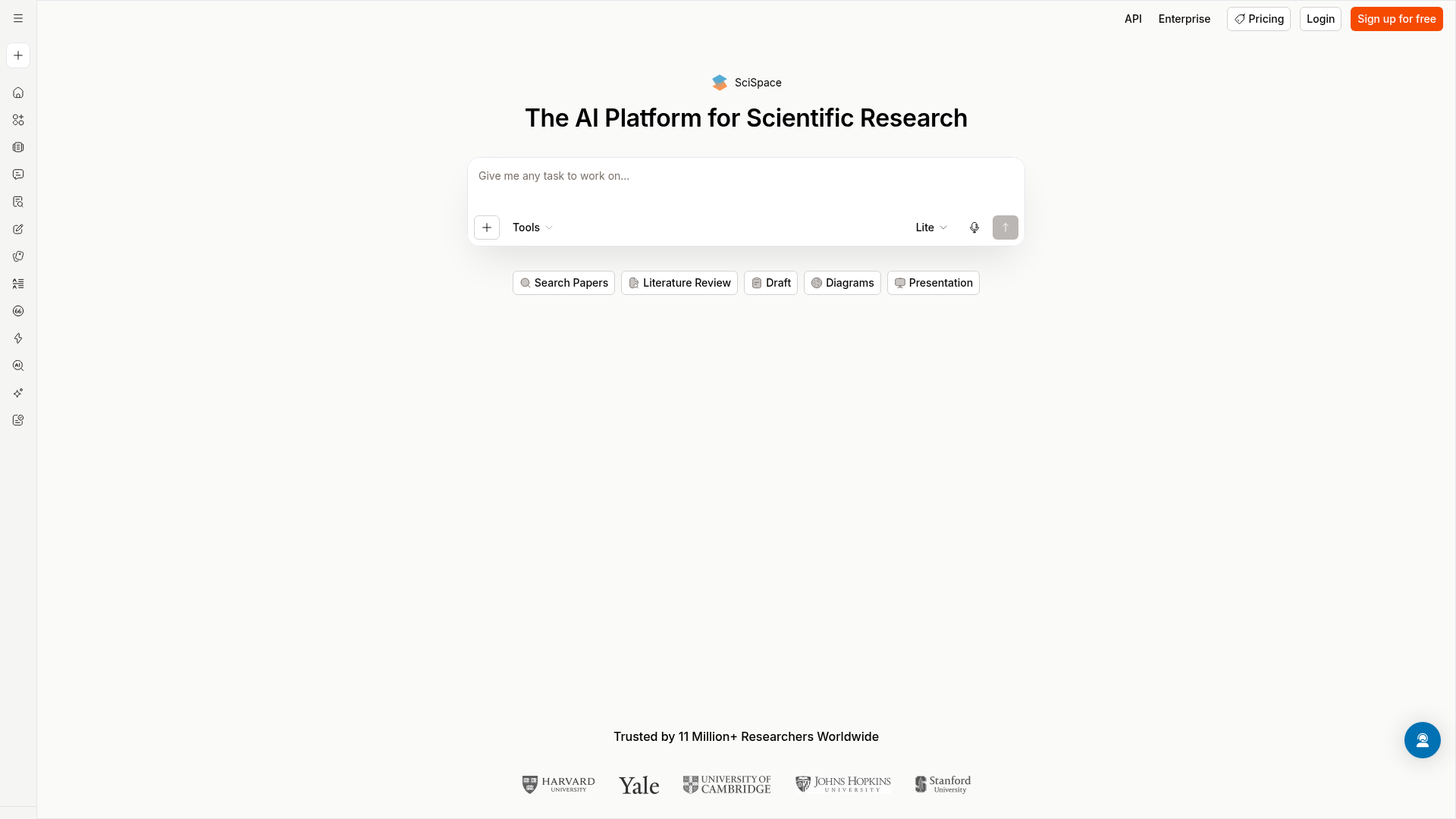 SciSpace screenshot 1