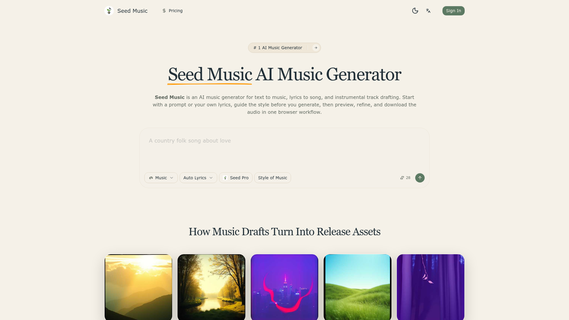 Seed Music screenshot 1