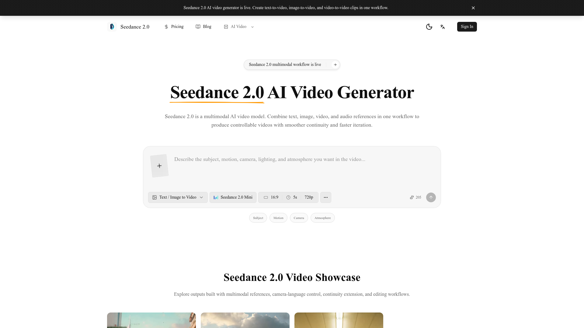 Seedance 2.0 screenshot 1