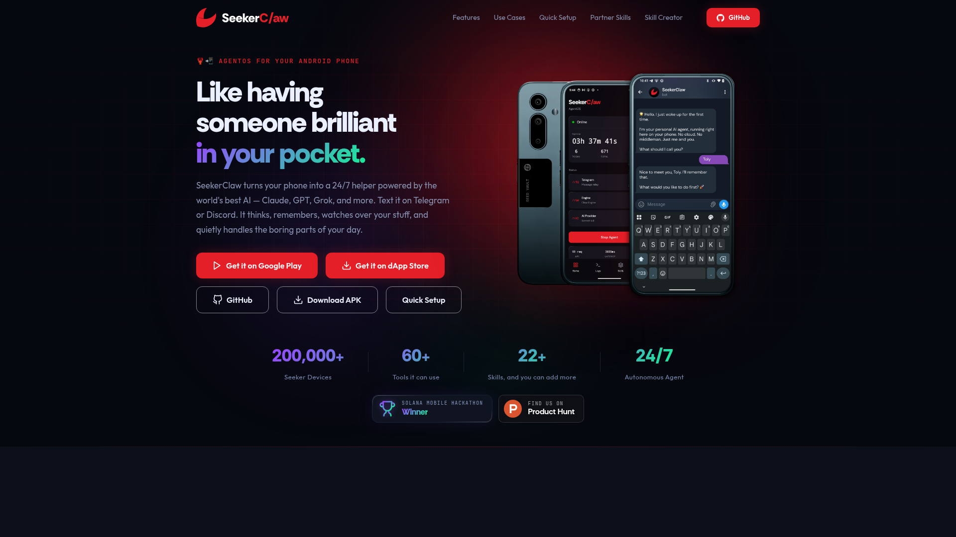 SeekerClaw screenshot 1