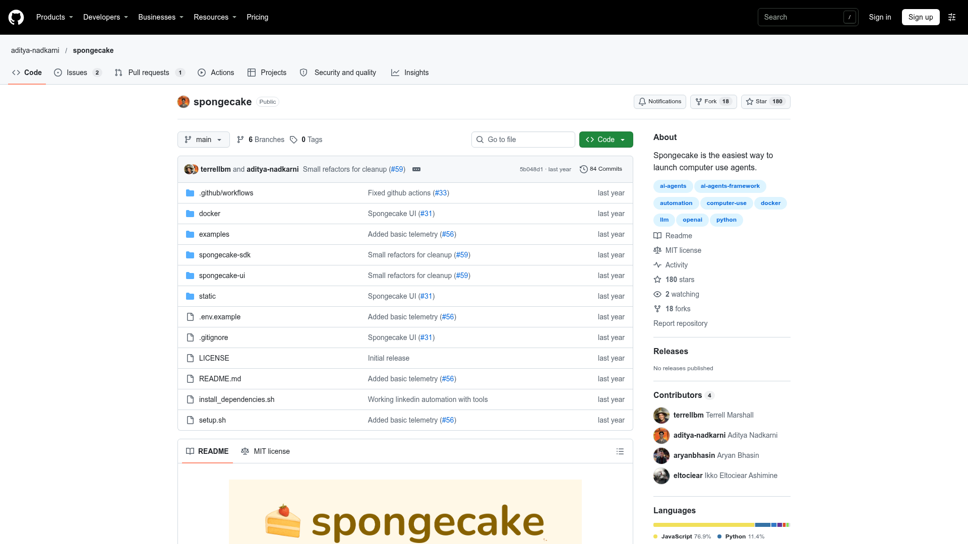 spongecake screenshot 1