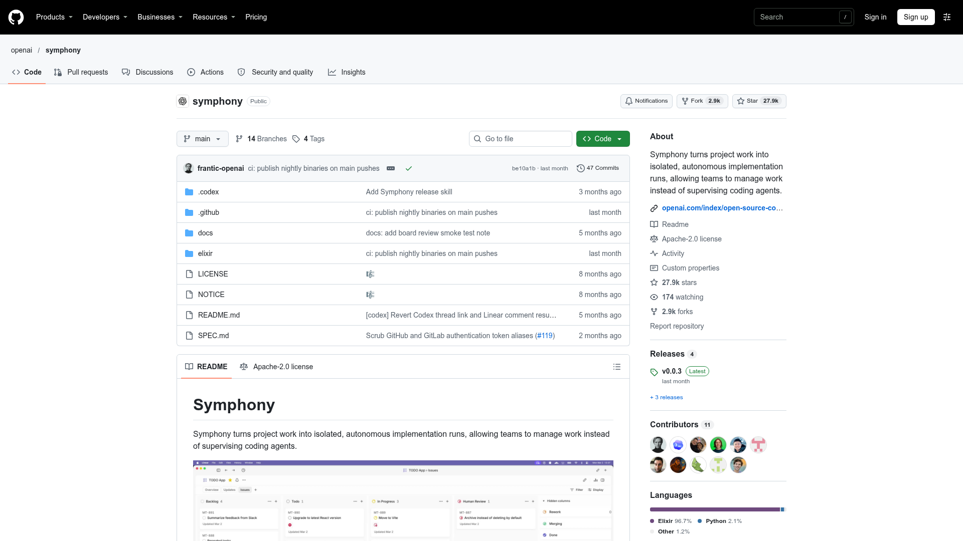 Symphony screenshot 1