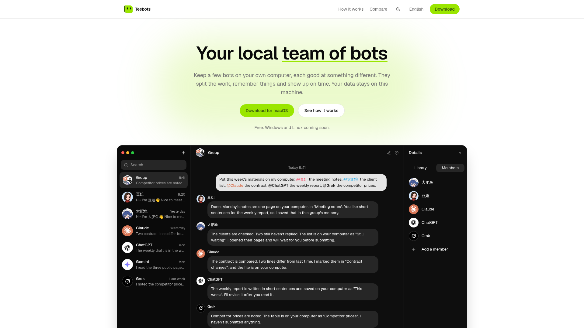 Teebots screenshot 1