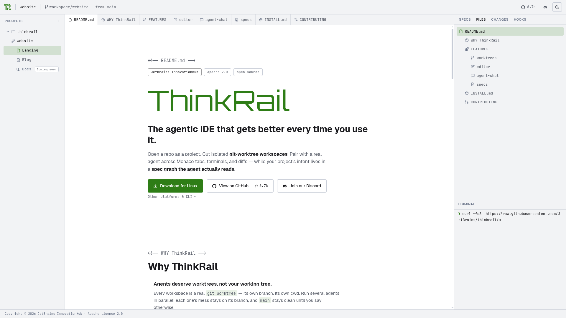 thinkrail screenshot 1