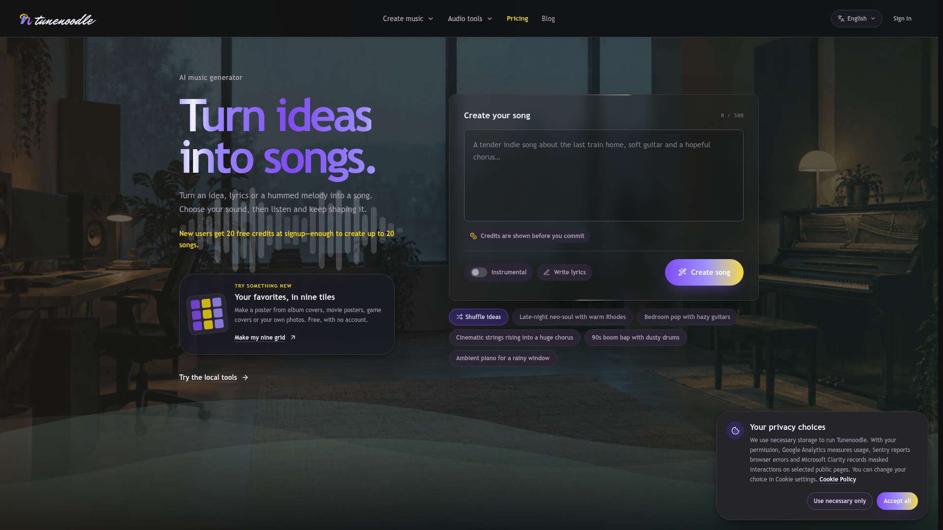 tunenoodle screenshot 1