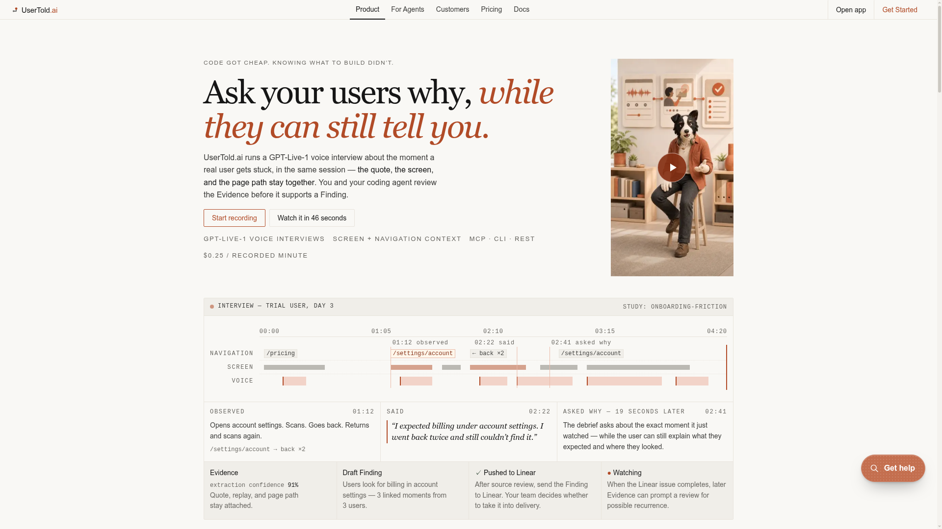 UserTold.ai screenshot 1