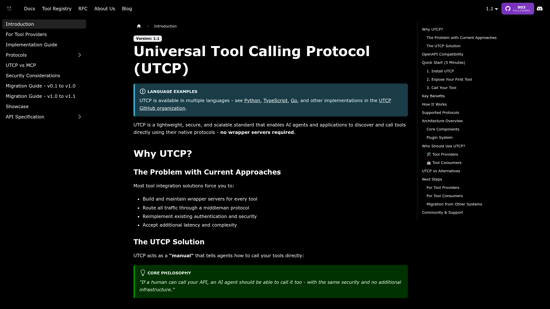 UTCP screenshot 1