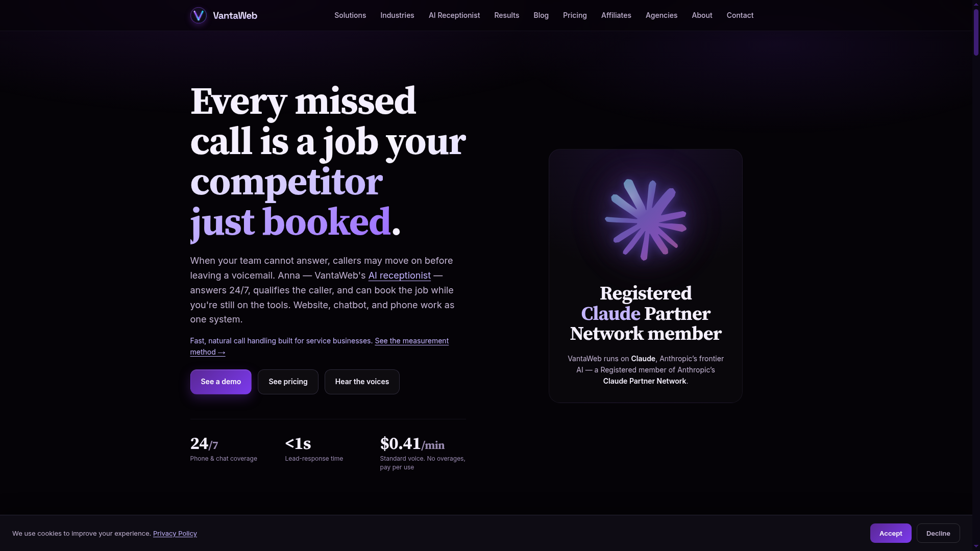 VantaWeb screenshot 1