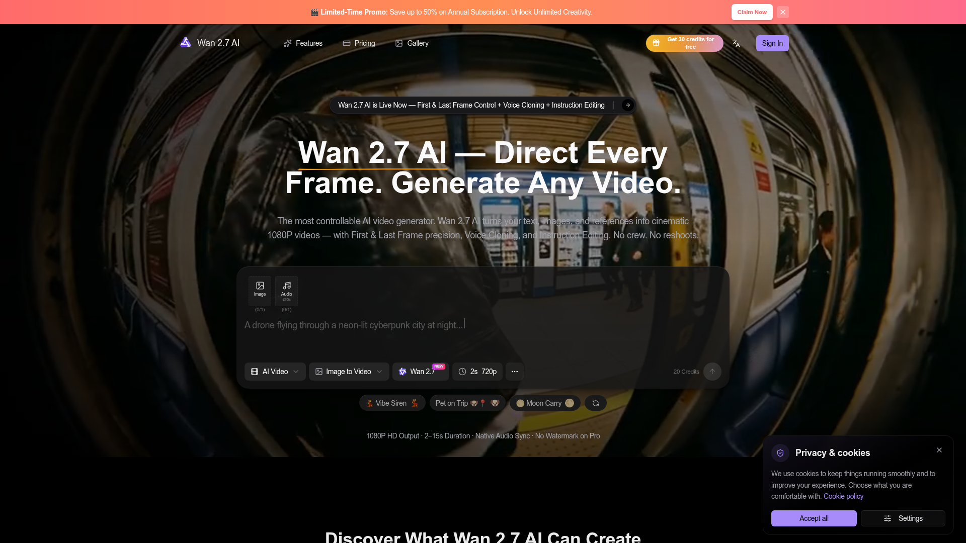 Wan 2.7 AI Video screenshot 1