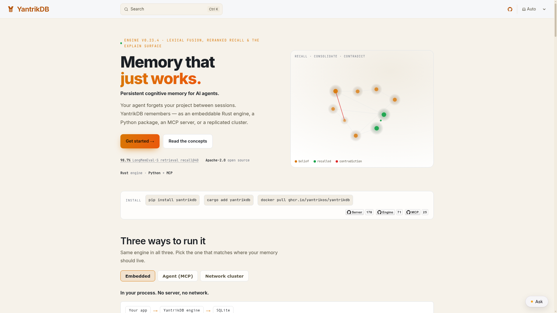 YantrikDB screenshot 1