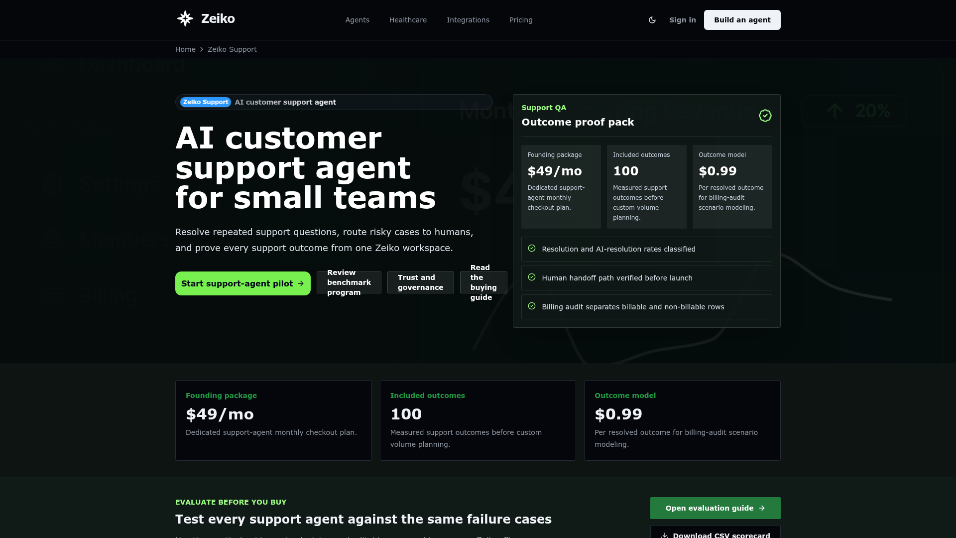 Zeiko Support screenshot 1